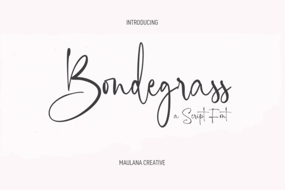 Bondegrass Script Font for Business Branding