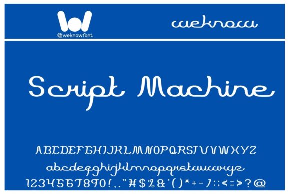 Script Machine Font for Creative Brands