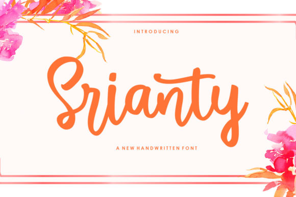 Srianty Script: A Handwritten Font for Elegant Design